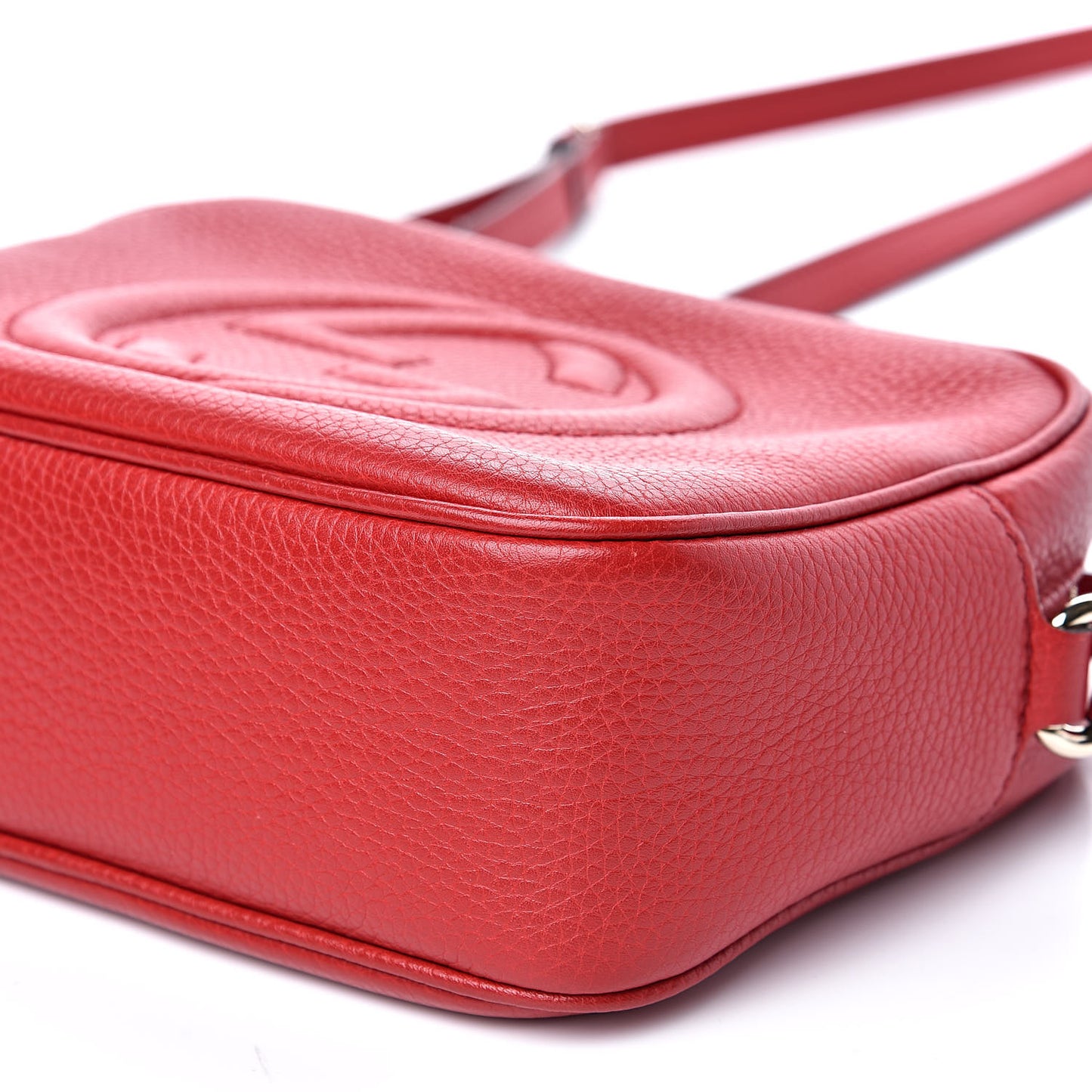 Pebbled Calfskin Small Soho Disco Bag Tabasco Red