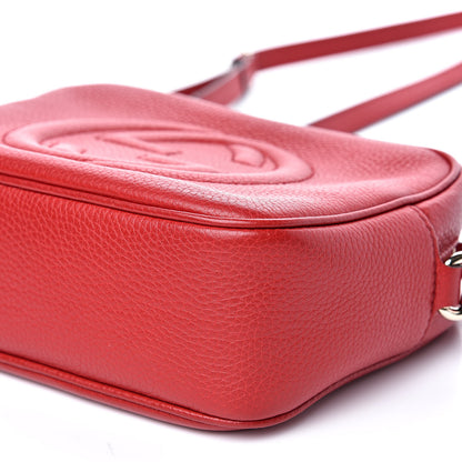 Gucci Pebbled Calfskin Small Soho Disco Bag Tabasco Red 9 of 11