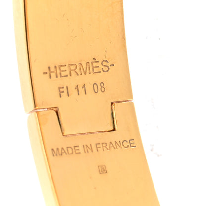Hermes Enamel Narrow Clic Clac H GM Bracelet Rose Candeur 4 of 5