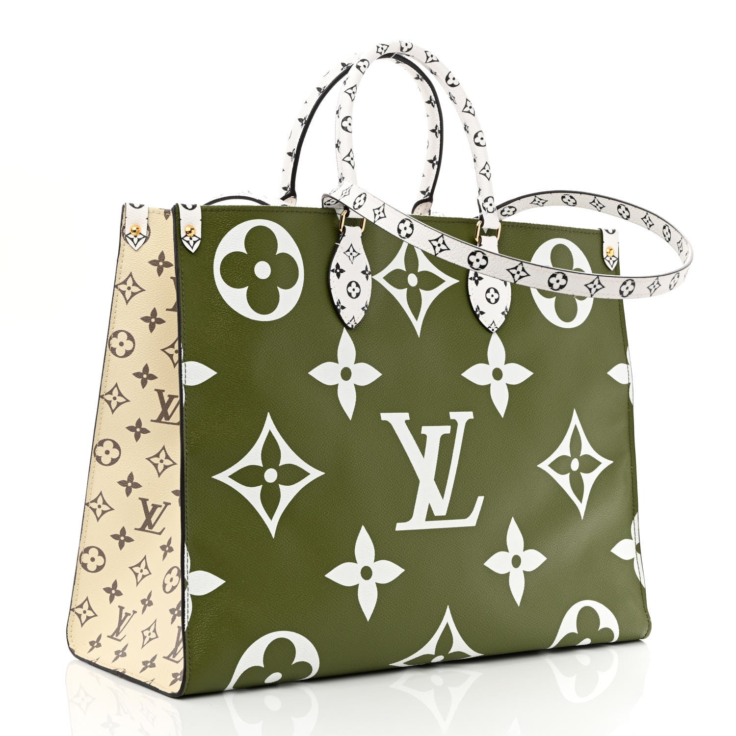 Louis Vuitton Monogram Giant Onthego GM Kaki Beige 3 of 10