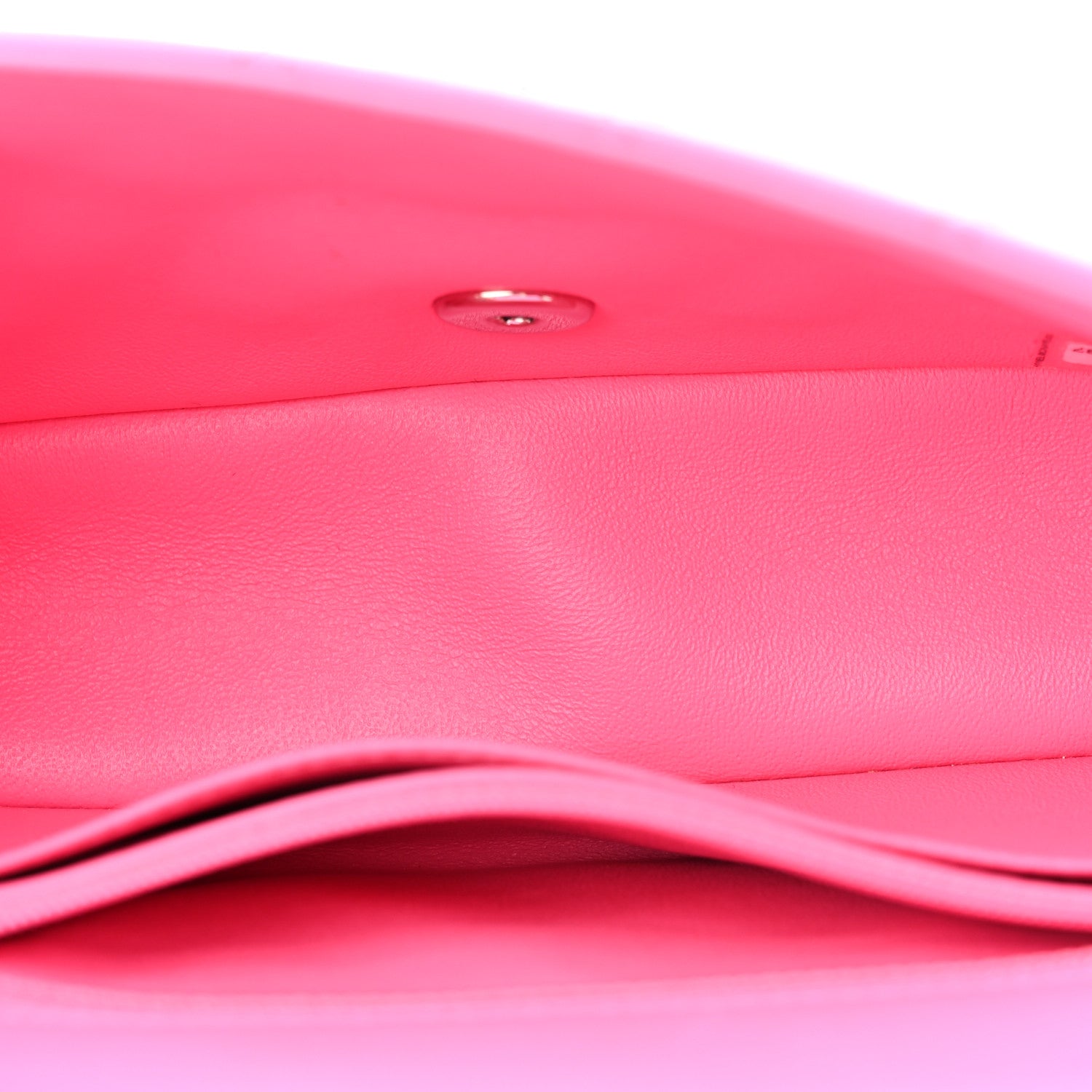 Chanel Lambskin Quilted Mini Rectangular Flap Neon Pink 5 of 12