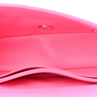 Chanel Lambskin Quilted Mini Rectangular Flap Neon Pink 5 of 12