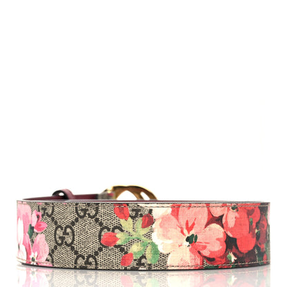Gucci GG Supreme Monogram Blooms Moon Calfskin Interlocking G 37mm Belt 90 36 Beige Ebony Multicolor Dry Rose 2 of 5