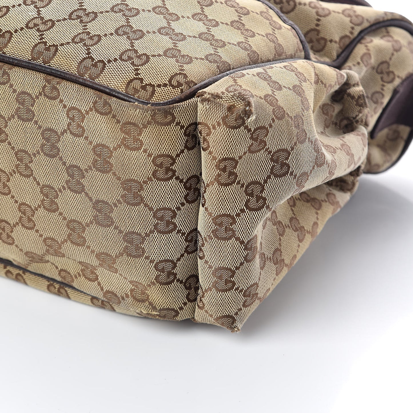 Monogram Natural Pigskin Large Diaper Bag Beige Ebony Cocoa Dark Chocolate