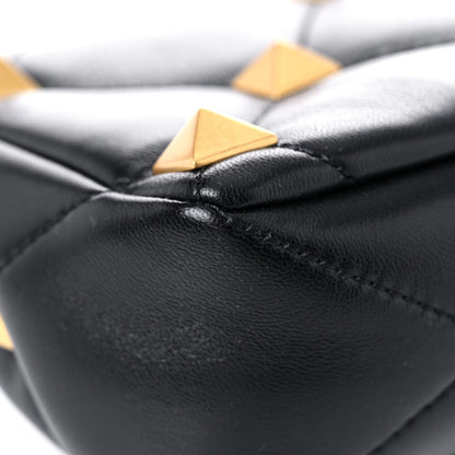 Valentino Garavani Nappa Medium Roman Stud Shoulder Bag Black 7 of 11