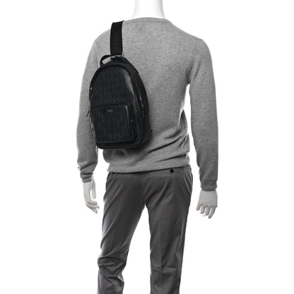 Christian Dior Coated Canvas CD Diamond Mini Rider Backpack Black 2 of 12