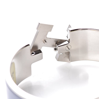 Hermes Enamel Wide Clic Clac H Bracelet PM Bleu Lin 4 of 5
