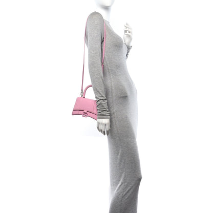 Balenciaga Shiny Box Calfskin Tonal B Hourglass Top Handle Bag XS Candy Pink 2 of 14