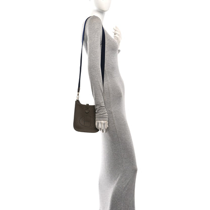 Hermes Taurillon Clemence Amazone Evelyne TPM Etoupe Bleu Indigo 2 of 10