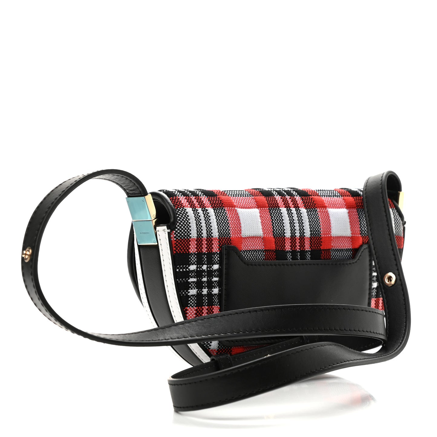 Knit Tartan Mini Olympia Shoulder Bag Bright Red
