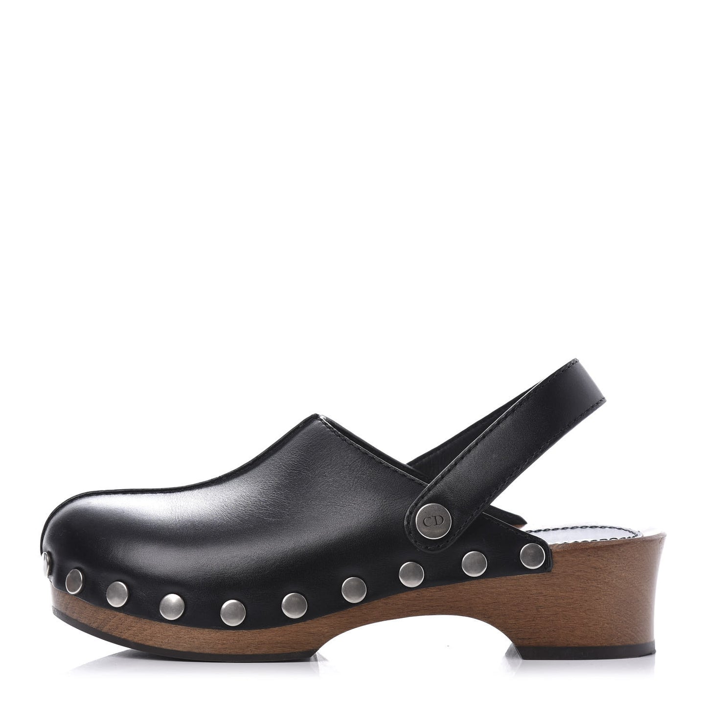 Calfskin Diorquake 20mm Slingback Clogs 36 Black