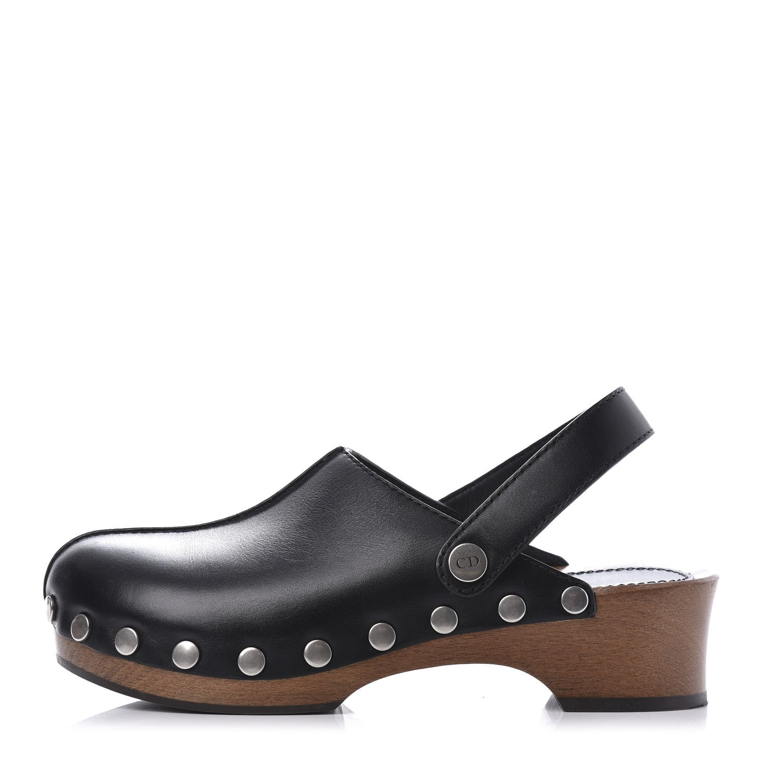 Christian Dior Calfskin Diorquake 20mm Slingback Clogs 36 Black 1 of 8