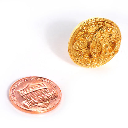 Chanel CC Clip On Earrings Gold 2 of 4