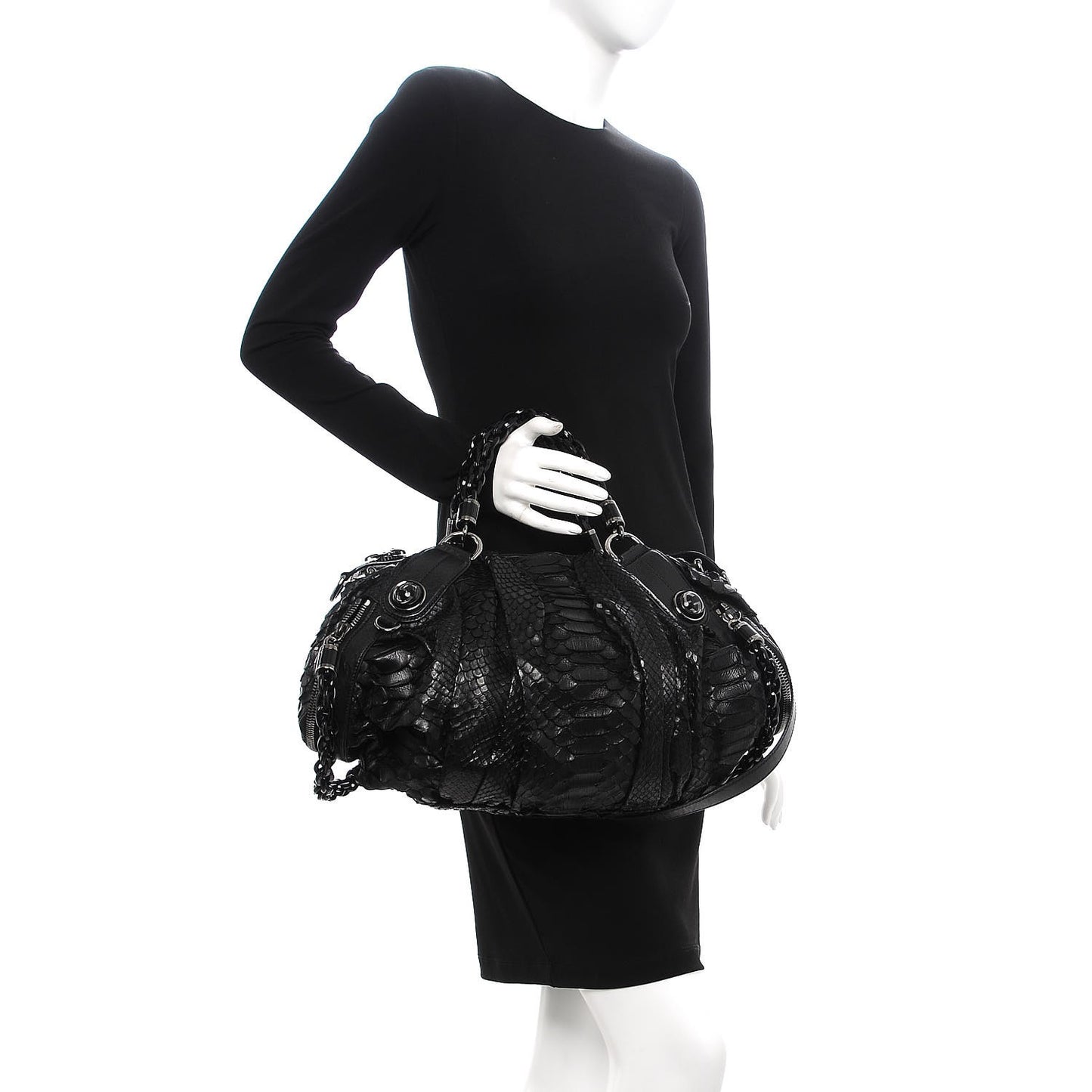 Python Medium Galaxy Satchel Black