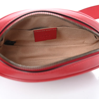 Gucci Calfskin Matelasse GG Marmont Belt Bag 95 38 Hibiscus Red 4 of 4