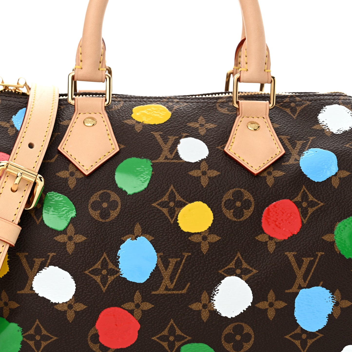 LV X YK Monogram Speedy Bandouliere 25 Multicolor