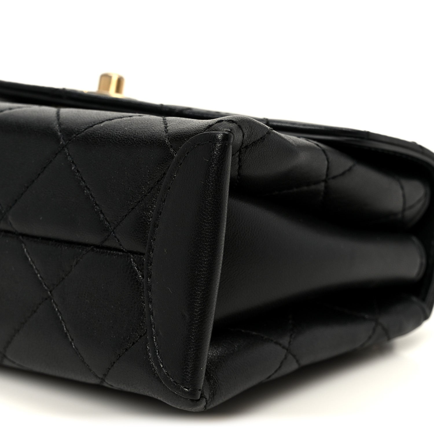 Chanel Lambskin Quilted Small Trendy Spirit Top Handle Bag Black 10 of 10