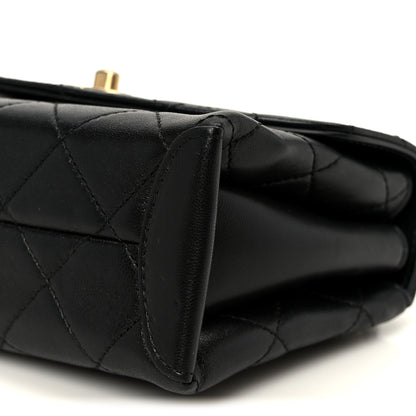 Chanel Lambskin Quilted Small Trendy Spirit Top Handle Bag Black 10 of 10