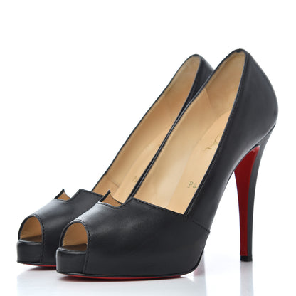 Christian Louboutin Calfskin Pique Prive Cerato 120 Pumps 39 Black 3 of 13