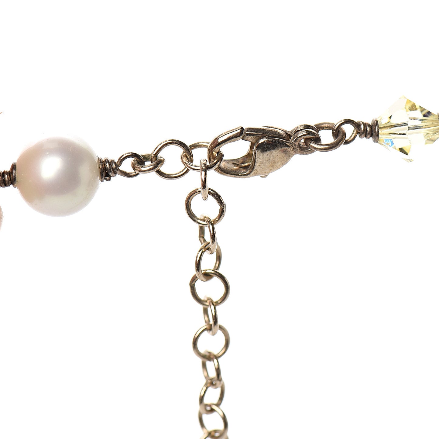 Crystal Strass CC Necklace Gold Pink
