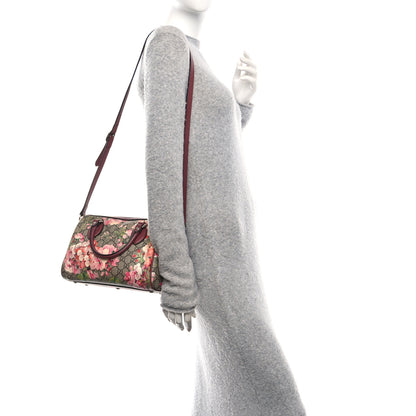Gucci GG Supreme Monogram Blooms Small Boston Beige Multicolor Dry Rose 2 of 13