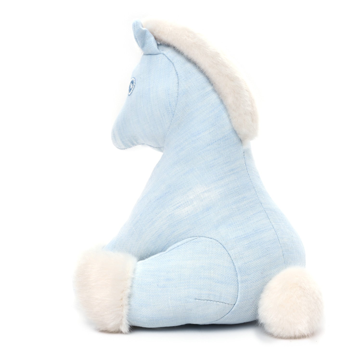 Hermes Linen Baby Hermy Plush Toy Bleu Glacier 3 of 5
