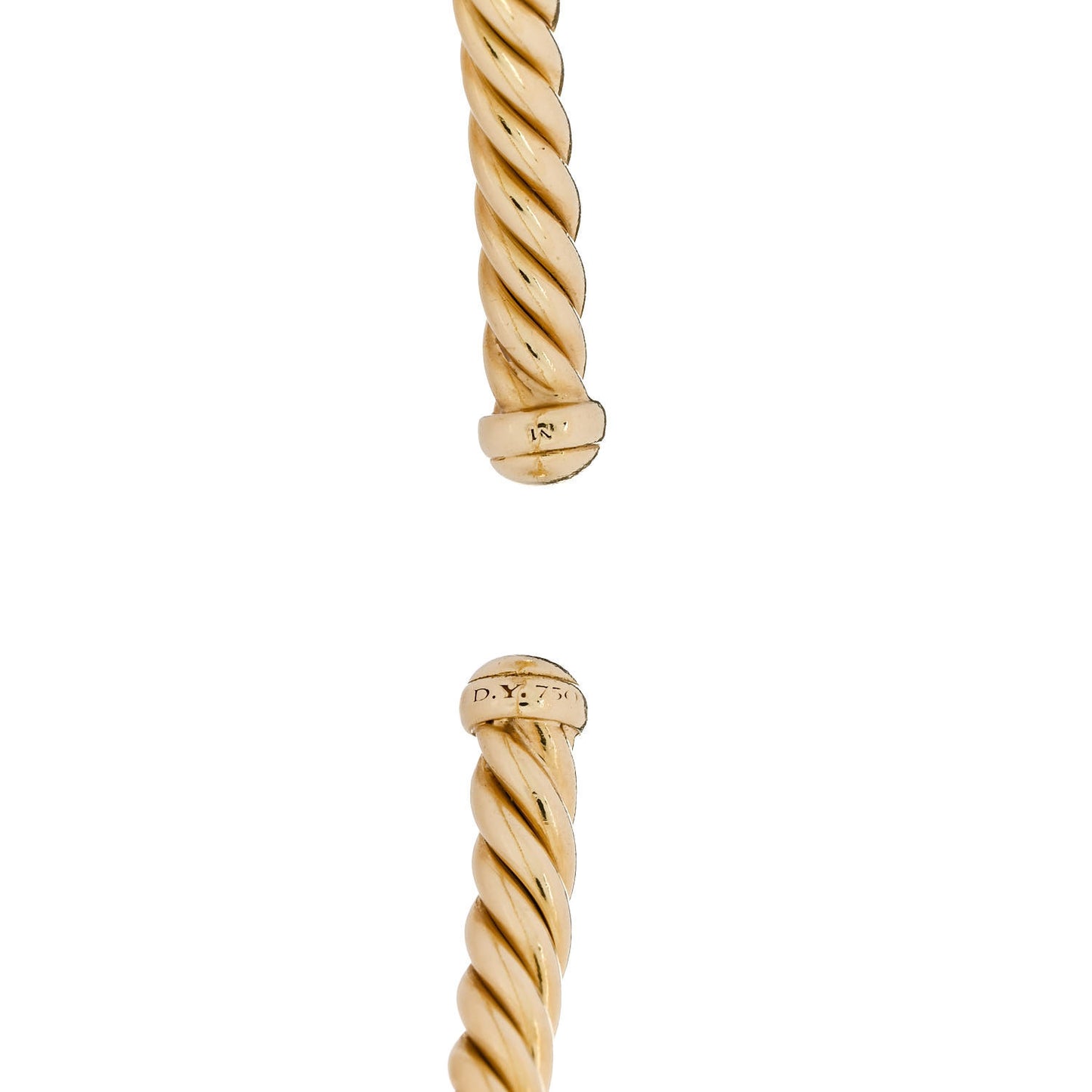 18K Yellow Gold 4mm Cablespira Bracelet