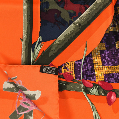 Hermes Silk Le Robinson Chic Scarf 90 3 of 3