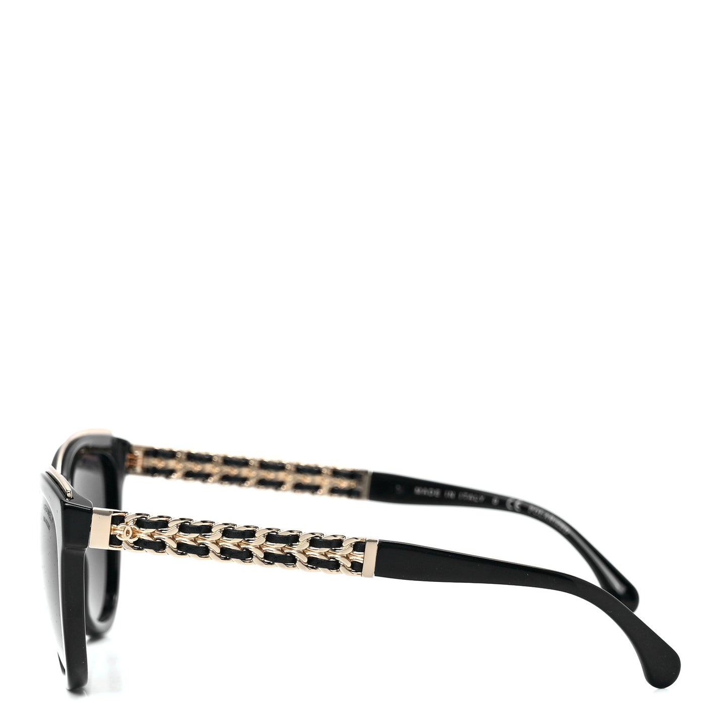 Lambskin Chain Sunglasses 5361-Q Black