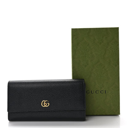 Gucci Dollar Calfskin GG Marmont Continental Wallet Black 7 of 7