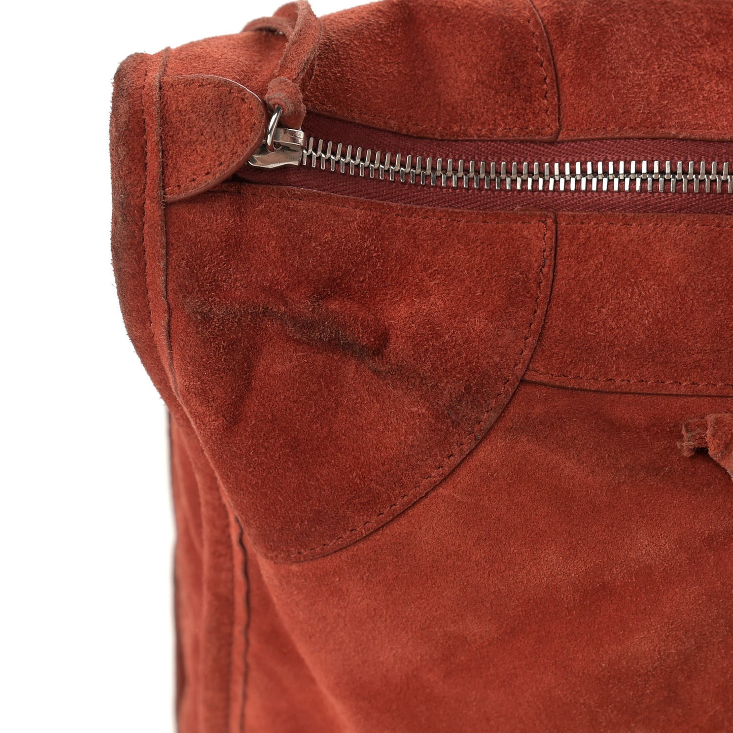 Baby Daim Suede Classic Hardware Silver Work Chataigne