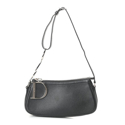 Christian Dior Calfskin Shoulder Bag Black 1 of 9