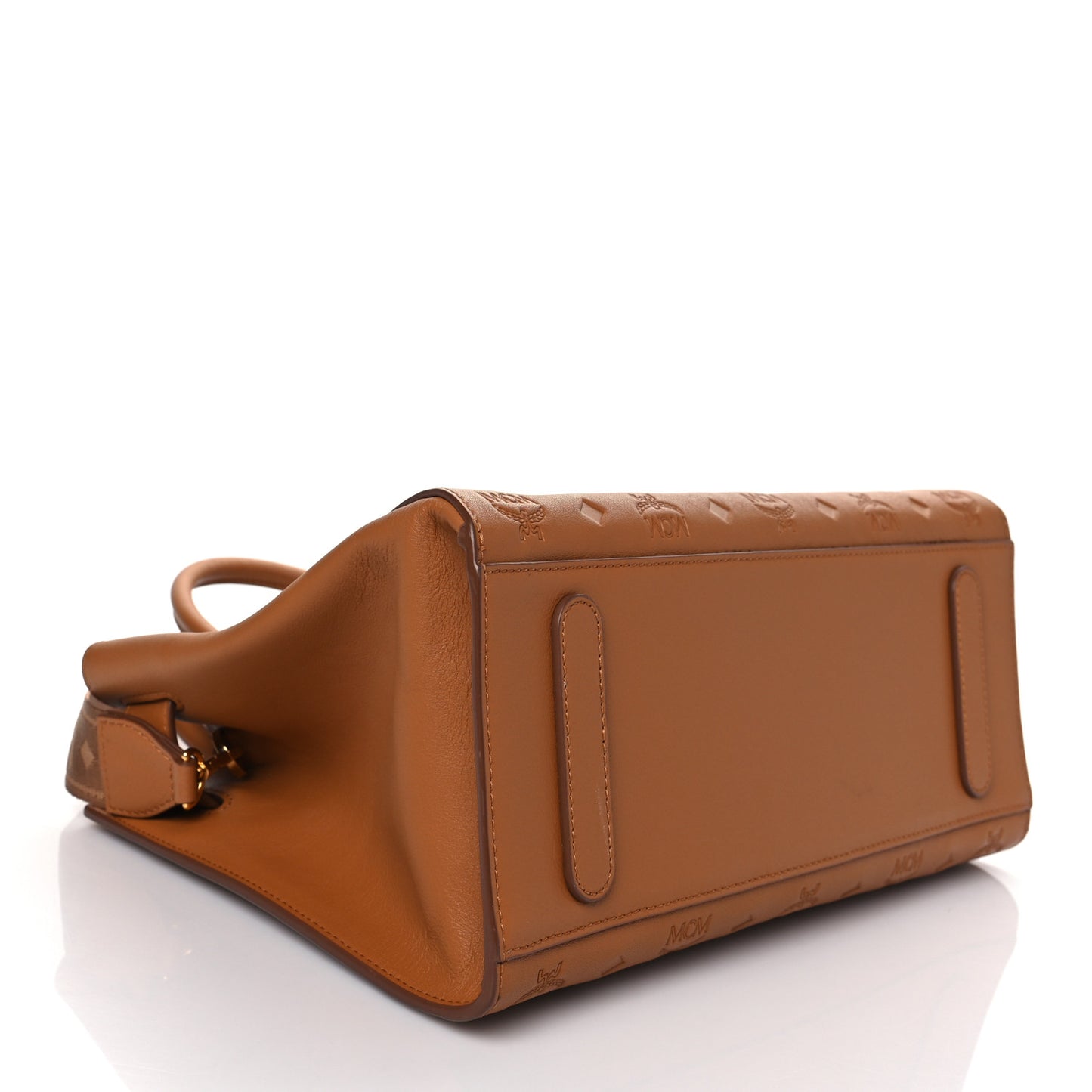 Calfskin Ottomar Monogram Medium Essential Tote Cognac