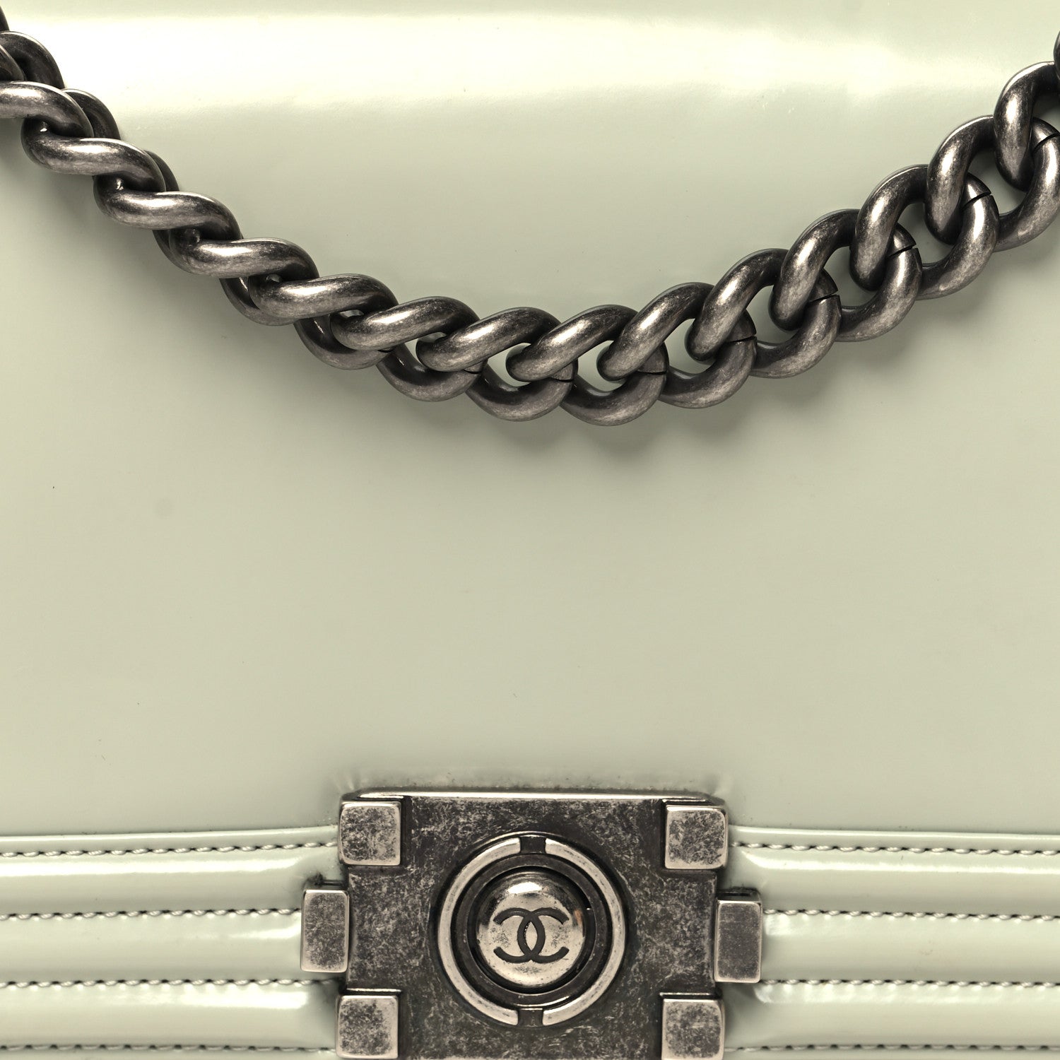 Chanel Glazed Calfskin Medium Boy Flap Grey 8 of 10