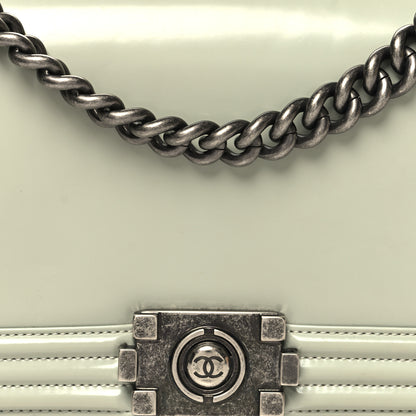 Chanel Glazed Calfskin Medium Boy Flap Grey 8 of 10