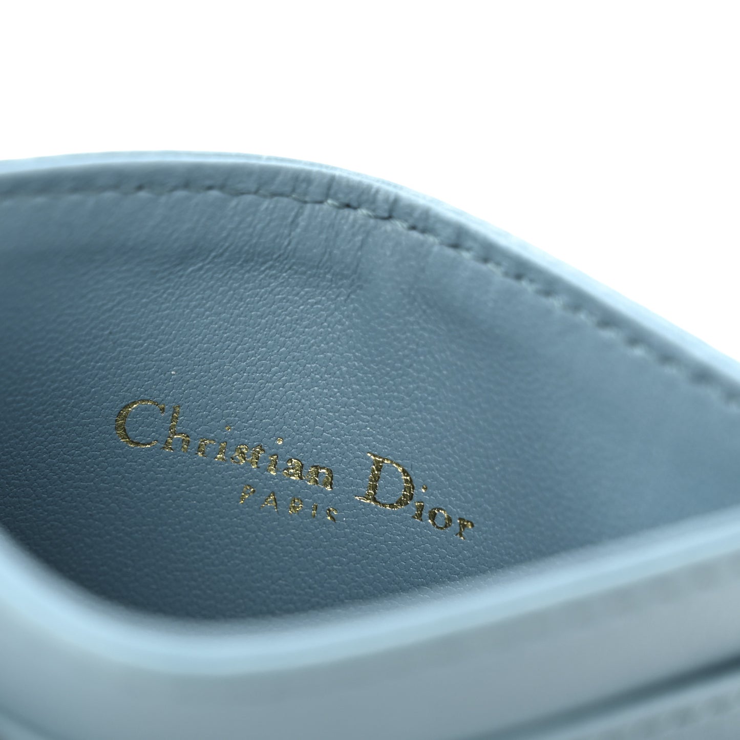 Supple Calfskin Cannage Caro Five-Slot Card Holder Blue