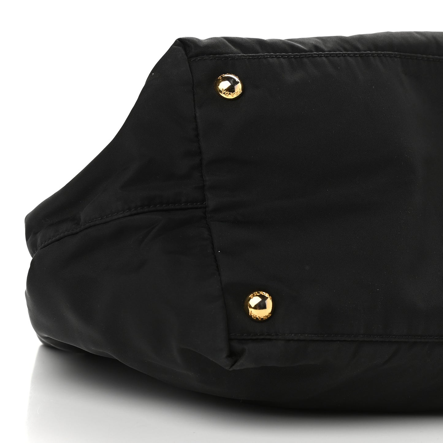 Nylon Tessuto Fiocco Bow Tote Black