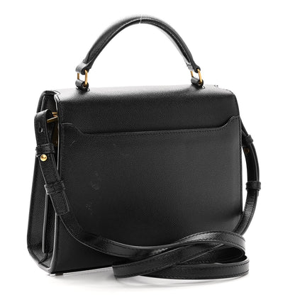 Saint Laurent Grain de Poudre Mini Classic Monogram Cassandra Top Handle Black 3 of 10