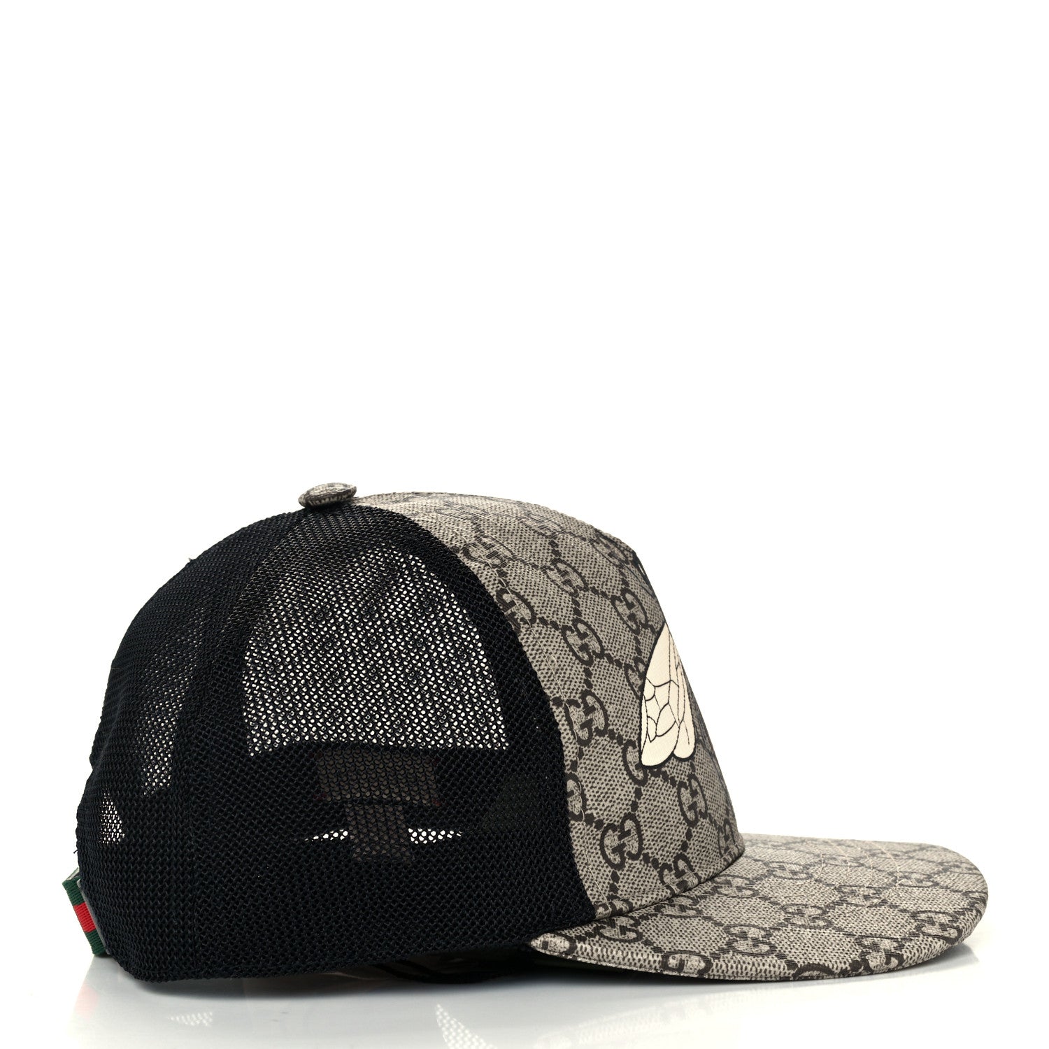 Gucci GG Supreme Monogram Bee Print Baseball Hat XS Beige 4 of 9