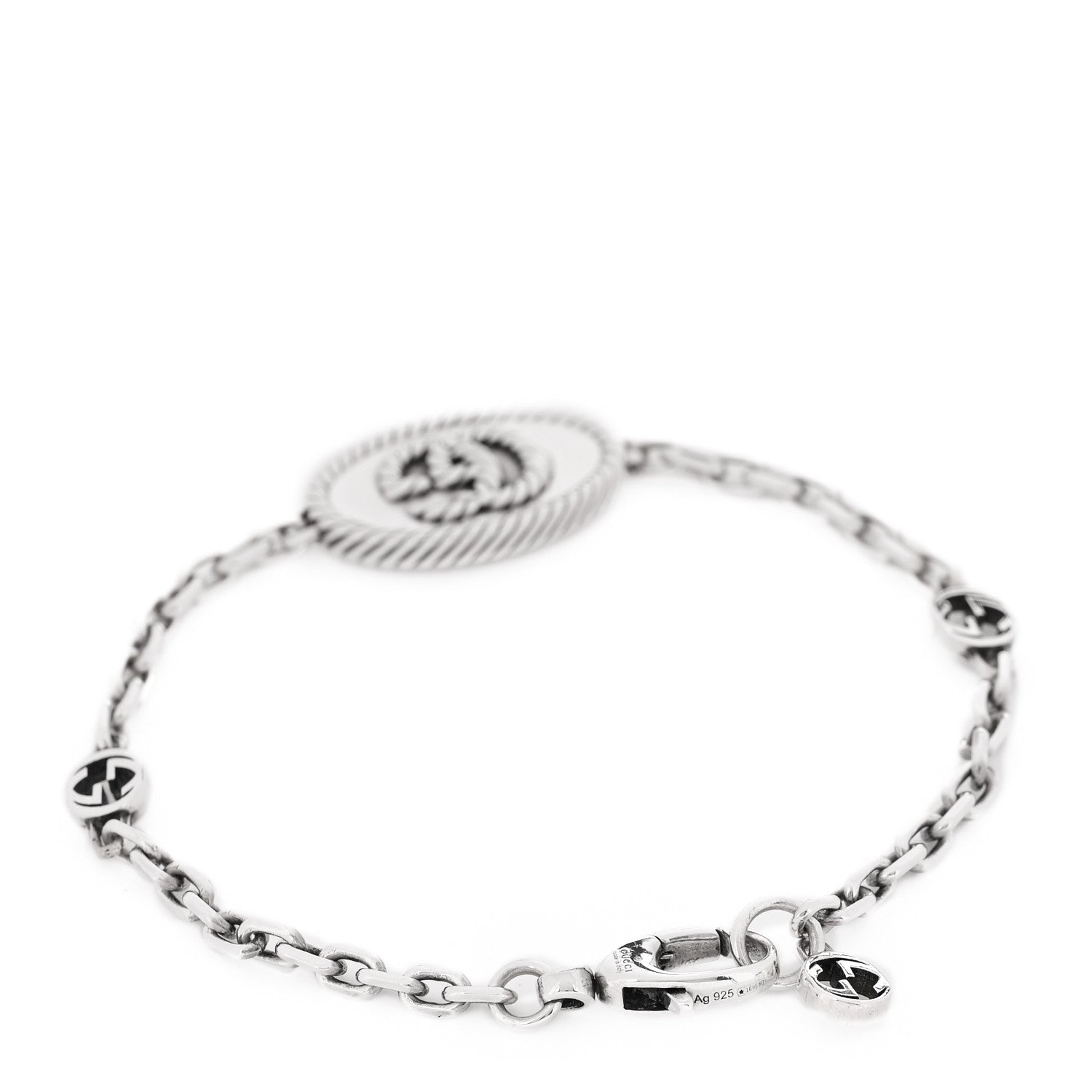 Gucci Sterling Silver Torchon Double G Bracelet 2 of 4