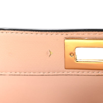 Fendi Vitello King Luxor Shiny Nappa Peekaboo I SEE U East West Satchel Verde Light Rose 12 of 13