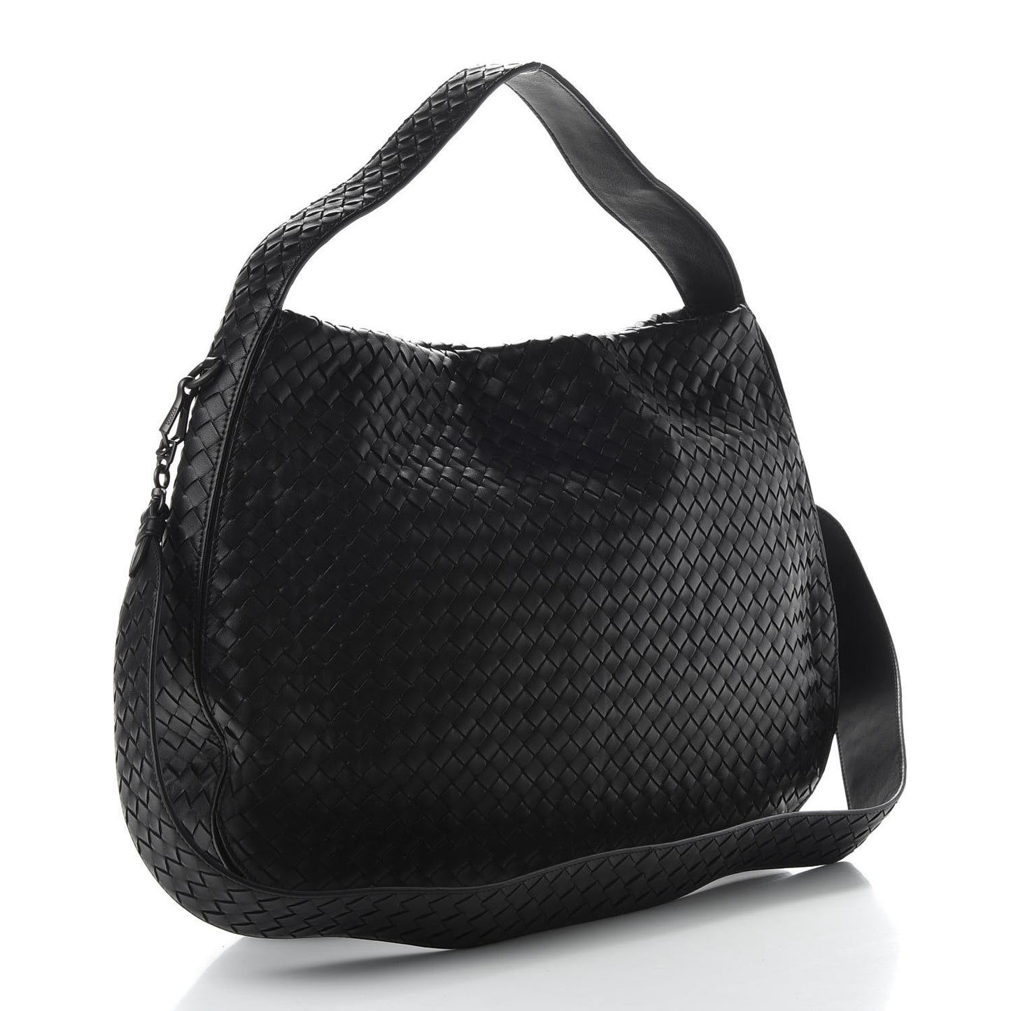 Nappa Intrecciato Large City Hobo Baccara Black