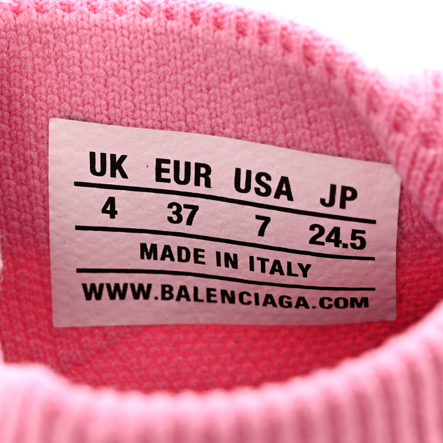 Balenciaga Neoprene Knit Womens Speed Sneakers 37 Pink White Black 6 of 10
