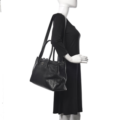 Chanel Calfskin Cerf Executive Shopper Tote Black 2 of 18