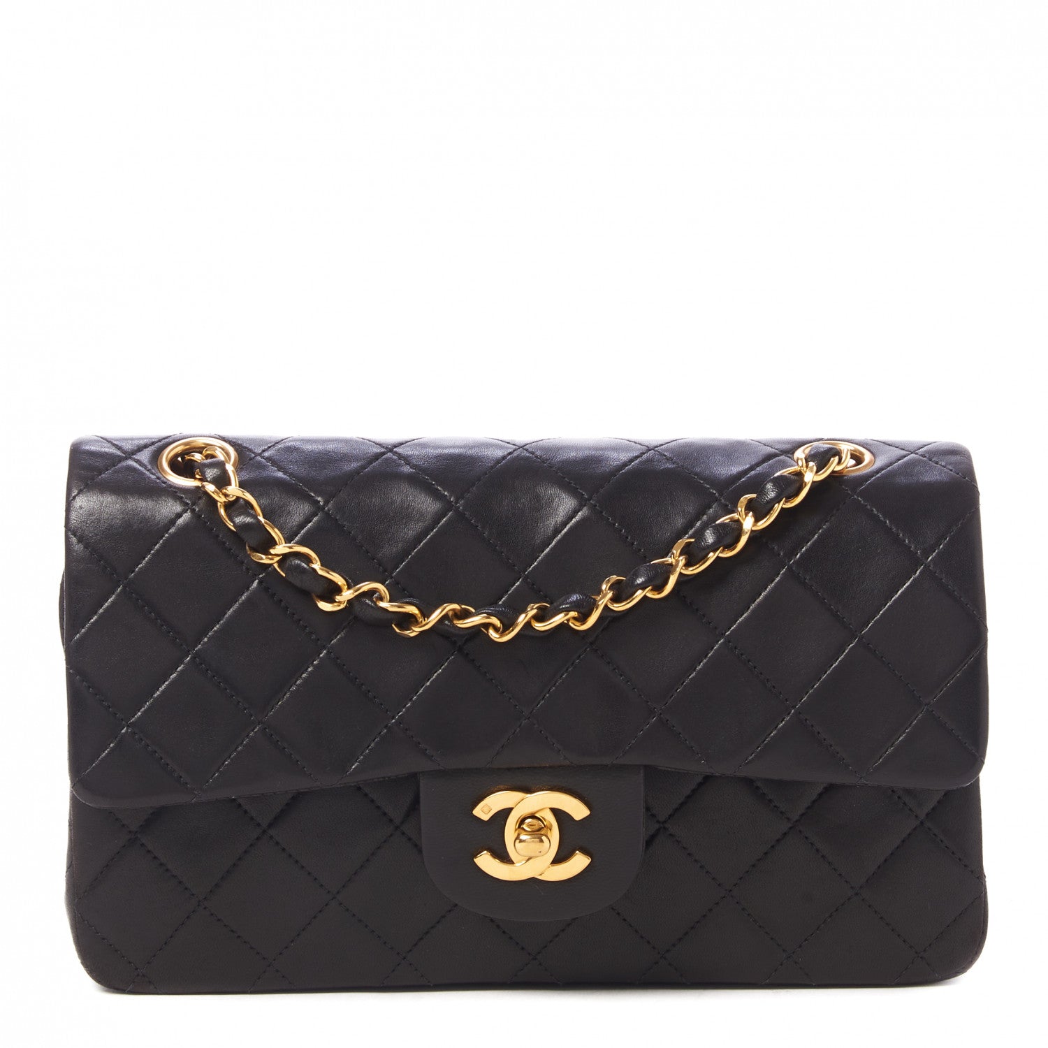 Chanel Lambskin Quilted Small Double Flap Black 1 of 11