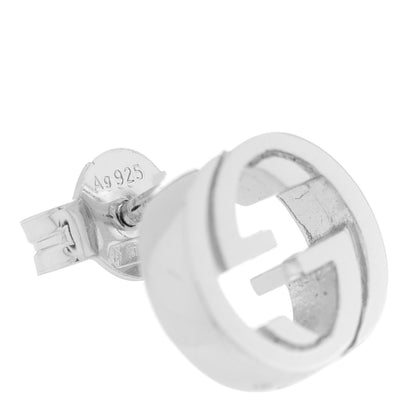 Gucci Sterling Silver Interlocking GG Stud Earrings 4 of 6