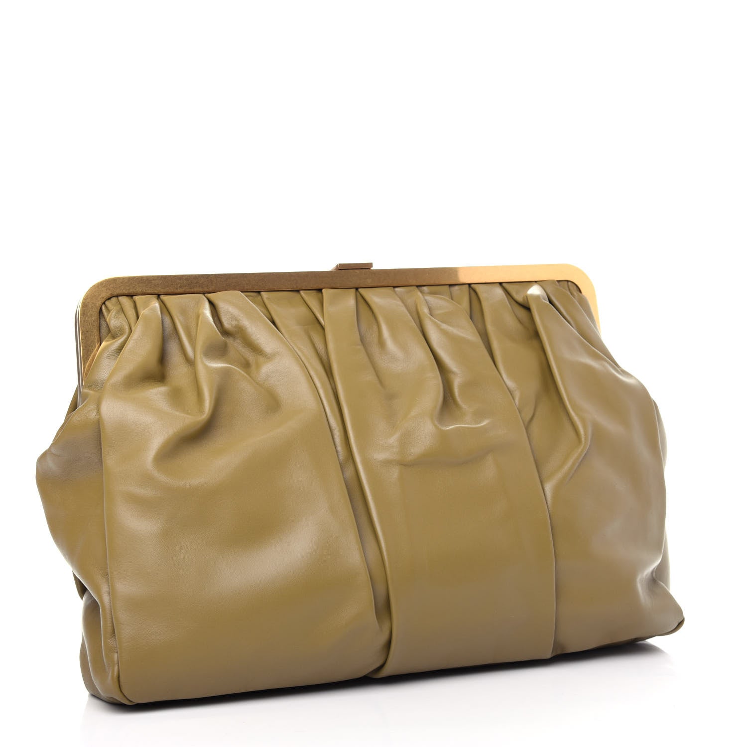 Mansur Gavriel Lambskin Wave Frame Clutch Safari 3 of 9