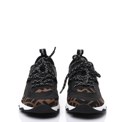 Fendi Technical Mesh Lycra FFreedom Patchwork Sneakers 35 Black Tobacco 2 of 9