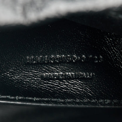 Saint Laurent Crinkled Calfskin Matelasse Monogram Baby Niki Chain Satchel Black 8 of 11
