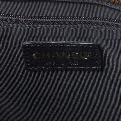 Chanel Lambskin Quilted Chocolate Bar Large Tote Black 8 of 9